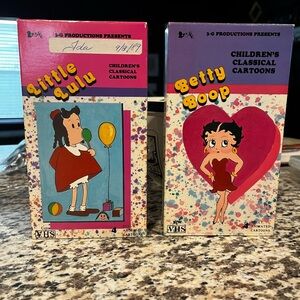 Little Lulu and Betty Boop Children's Classical Cartoons VHS Tapes
